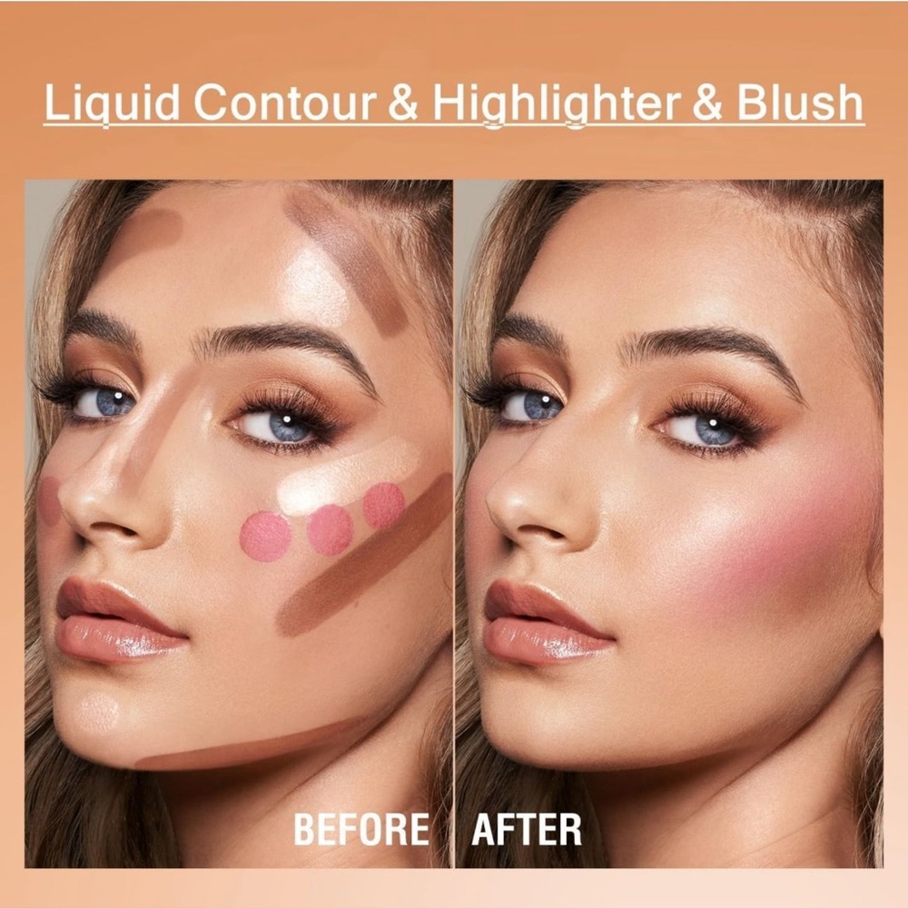 Stunning Liquid pink multifunctional Blush LongLasting Eyeshadow,Radiant Makeup